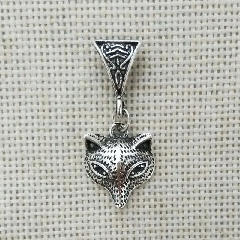 

10pcs jewelry making statement necklace bails pendants connector toggle clasp hooks filigree snap charms leather cords fox charm