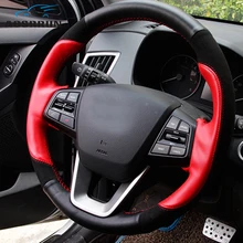 Auto-styling in microfibra Auto Volante in pelle di Copertura Della Ruota di Accessori Auto Per hyundai creta ix25 2016 2017 2018 2019