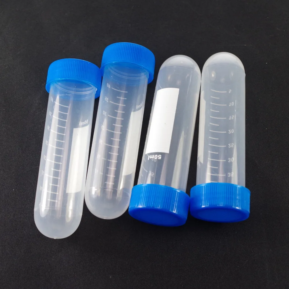 Plastic test tubes centrifuge tubes 50ml round bottom lot4 -in