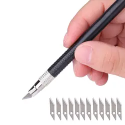 13 шт./лот ножи для творчества резьба по дереву инструменты точность хобби ножи металлической ручкой Craft скульптура гравировка резка