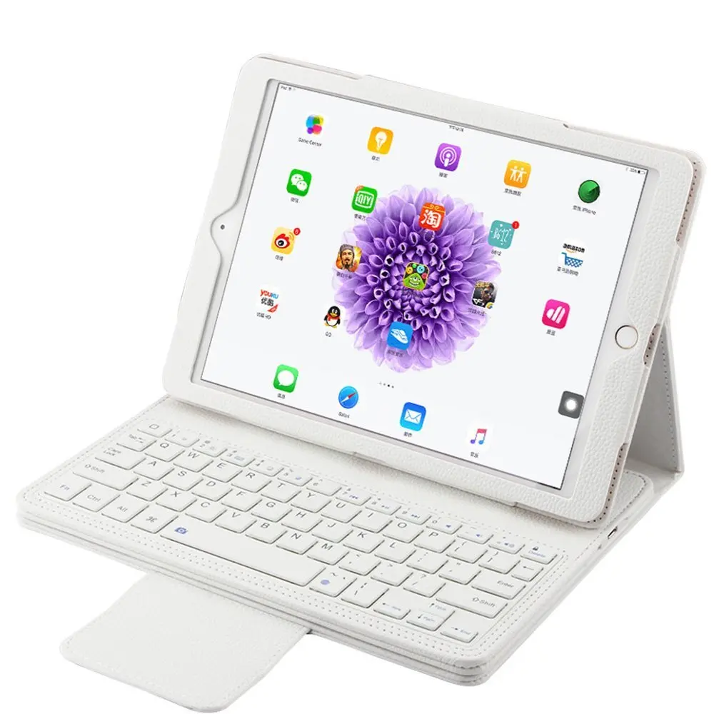 

Keyboard Folding PU Leather Folio Cover with Removable Bluetooth Keyboard case for iPad Pro 10.5
