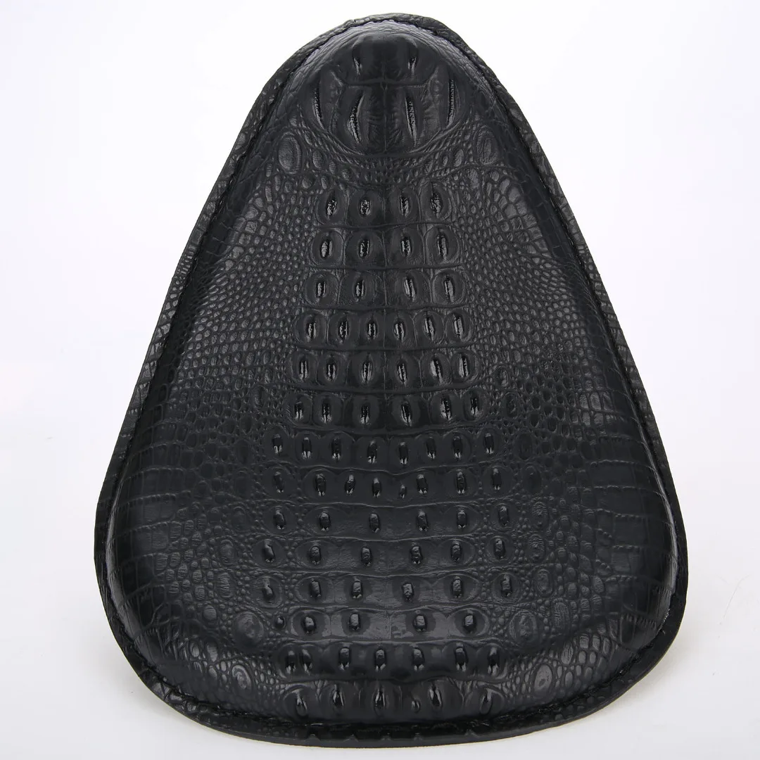 

Black Leather Solo Seat 3" Spring Bracket Comfortable For Harley Honda Yamaha Kawasaki Suzuki Chopper Bobber