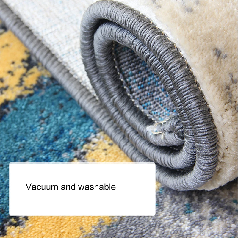 Nordic современного искусства Гостиная ковры полипропилен толстые прикроватные Спальня большой мягкий коврик ковер напольный для гостиной коврик