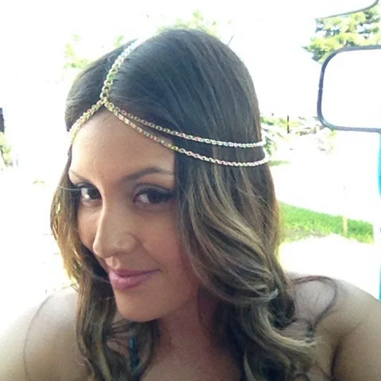 

Boho Hair Bands For Women Gold Silver Metal Hair Chain Fashion Hair Decoration Jewelry Wedding Accessories