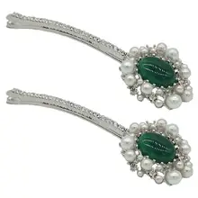 1 шт. заколки для волос, шикарные искусственные изумрудные стразы, заколки для волос, заколки для волос для женщин