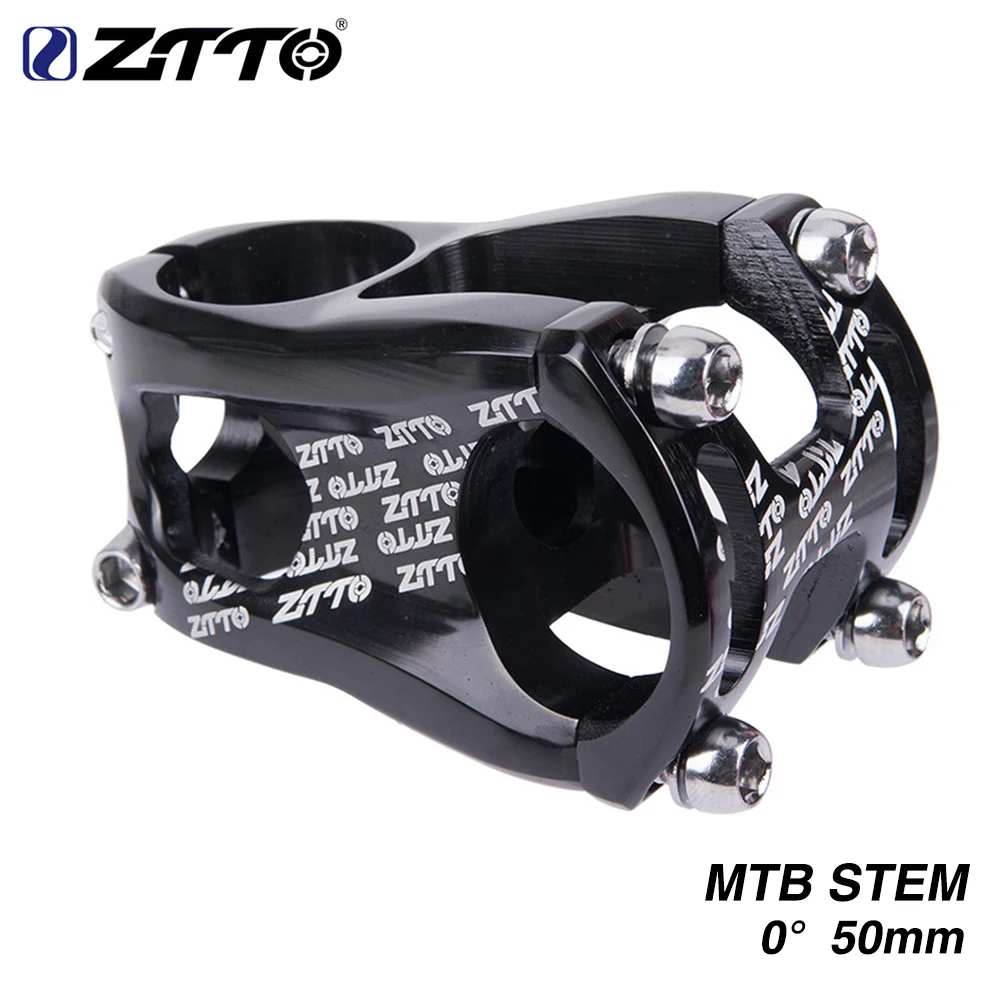 

ZTTO Ultralight CNC AL6061 MTB Mountain Bike Bicycle Stem 31.8 50mm 0 Degree High-Strength For XC AM FR Enduro Bicycle Parts