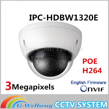 

Dahua Original 3MP IPC-HDBW1320E dome IP Camera HD Network IR security cctv Dome IP CCTV Camera Support POE IPC-HDBW1320E