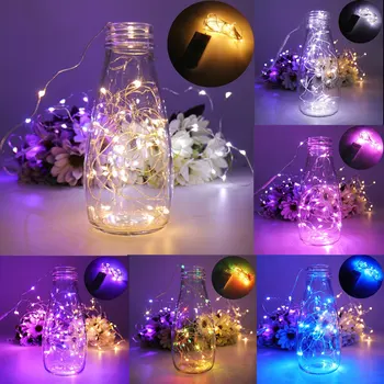 

2M 3M 5M Copper Silver Wire LED Christmas Tree String lights Waterproof Holiday lighting For Fairy Wedding Party Decoration