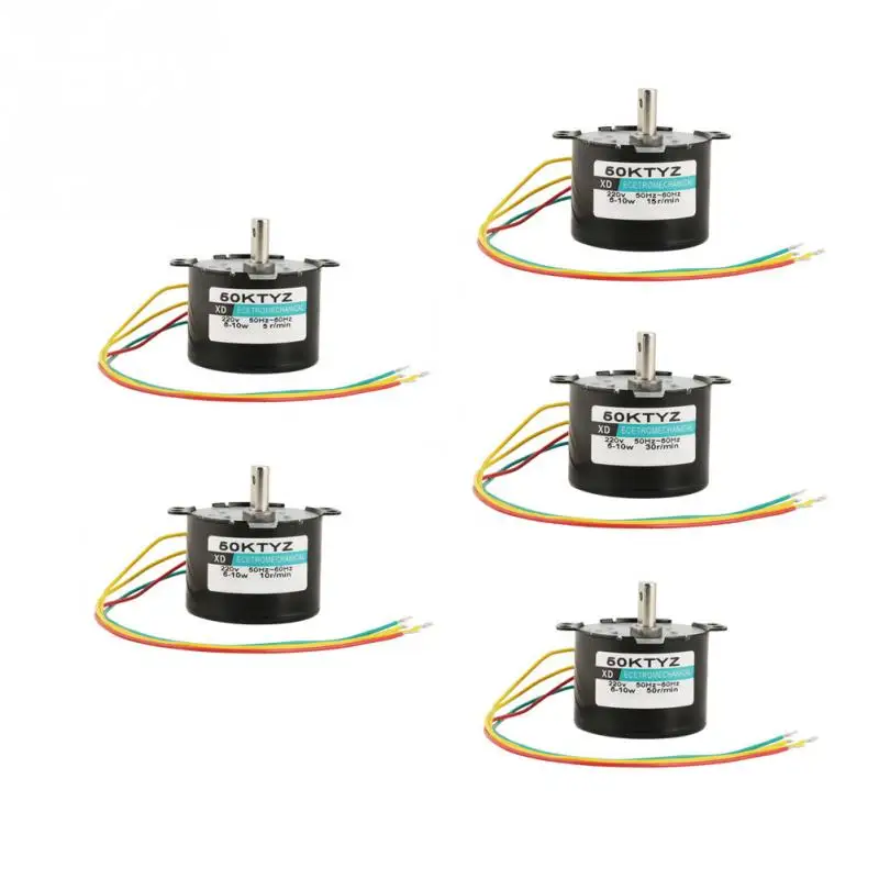 

1 PCS AC Synchronous Motor AC Motor 220V 5-50RPM Miniature Low Speed Motor Large Moment of Force servo motor CW/CCW