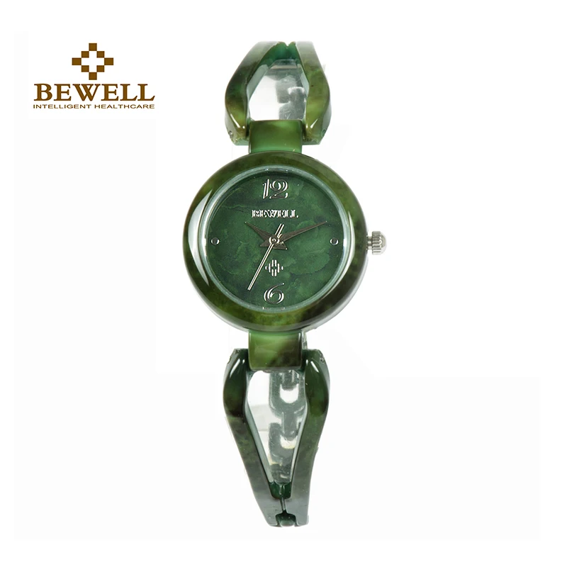 Часы BEWELL женские нефритовые роскошные брендовые водонепроницаемые с