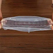 6 шт многоразовый силикон емкость контейнер с крышкой крышки обертывание растягивающийся консервант пленка LO88