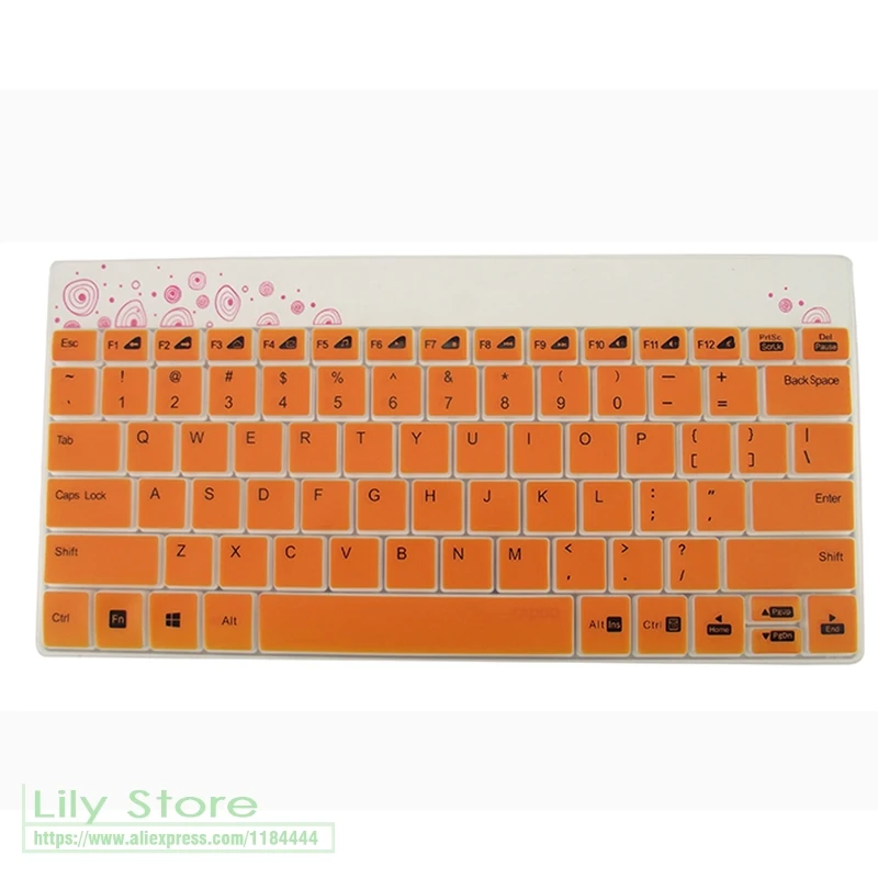 Для Rapoo 8000 E2000P X220 X221 X225 X228 K2000 Настольный ПК Беспроводной Клавиатура Обложка Protector кожи - Цвет: orange