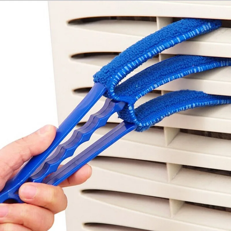 

New Cleaning 3-blades Window Blinds Brushes Air Conditioning Cleaner Shutter Home Tool Multifunctional Dust Cleaning Brush