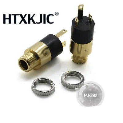 100 Pcs Gold PJ392 3 5mm Stereo Female Sockect Jack 3 5 Audio Headphone Connector Stereo Headphone Audio Video Jack Socket Plug