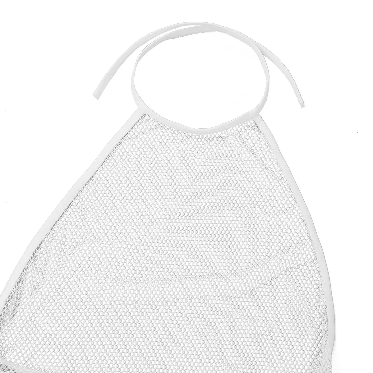 Sexy Sheer Mesh Sleeveless Bodysuit Woman Summer 2020 Female See Through Fishnet Halter Backless High Cut Leotard Bodysuit Top white bodysuit