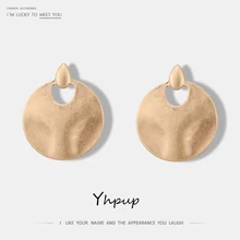 Yhpup европейский и американский бренд, новые лаконичные серьги из сплава для женщин, популярные сережки oorbellen voor vrouwen, подарок