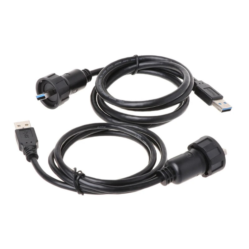 

USB Waterproof Connector IP67 Cable 1M Power Cord Plug Male To Male Extension
