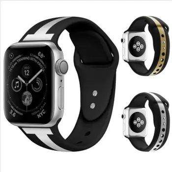 

Sport Silicone Strap Watch Band for Apple Watch Series 4 3 2 1 38/42mm 40/44mm