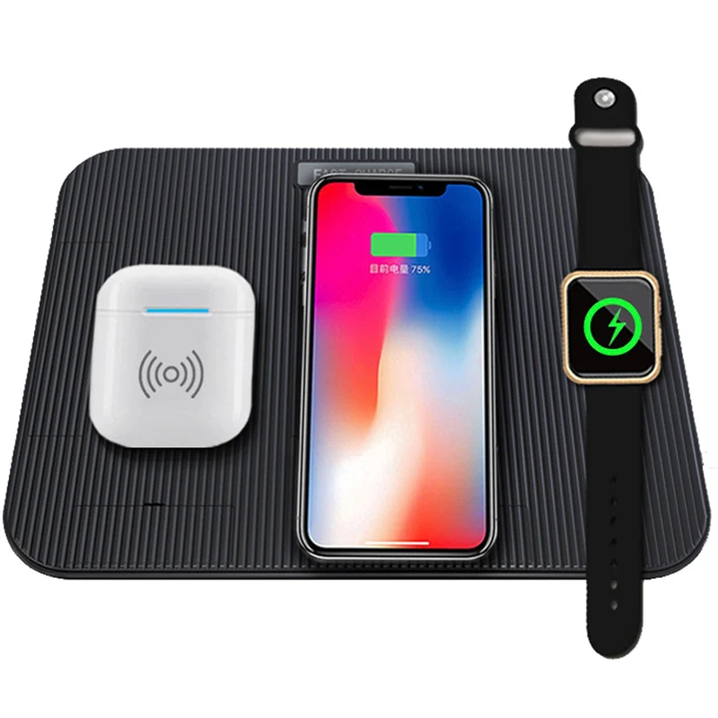 

Multi-Functional Wireless Charger for IPhone8/XS/XR Apple Watch Airpods Headset Fast Charge 10W Wireless Charge for Samsung