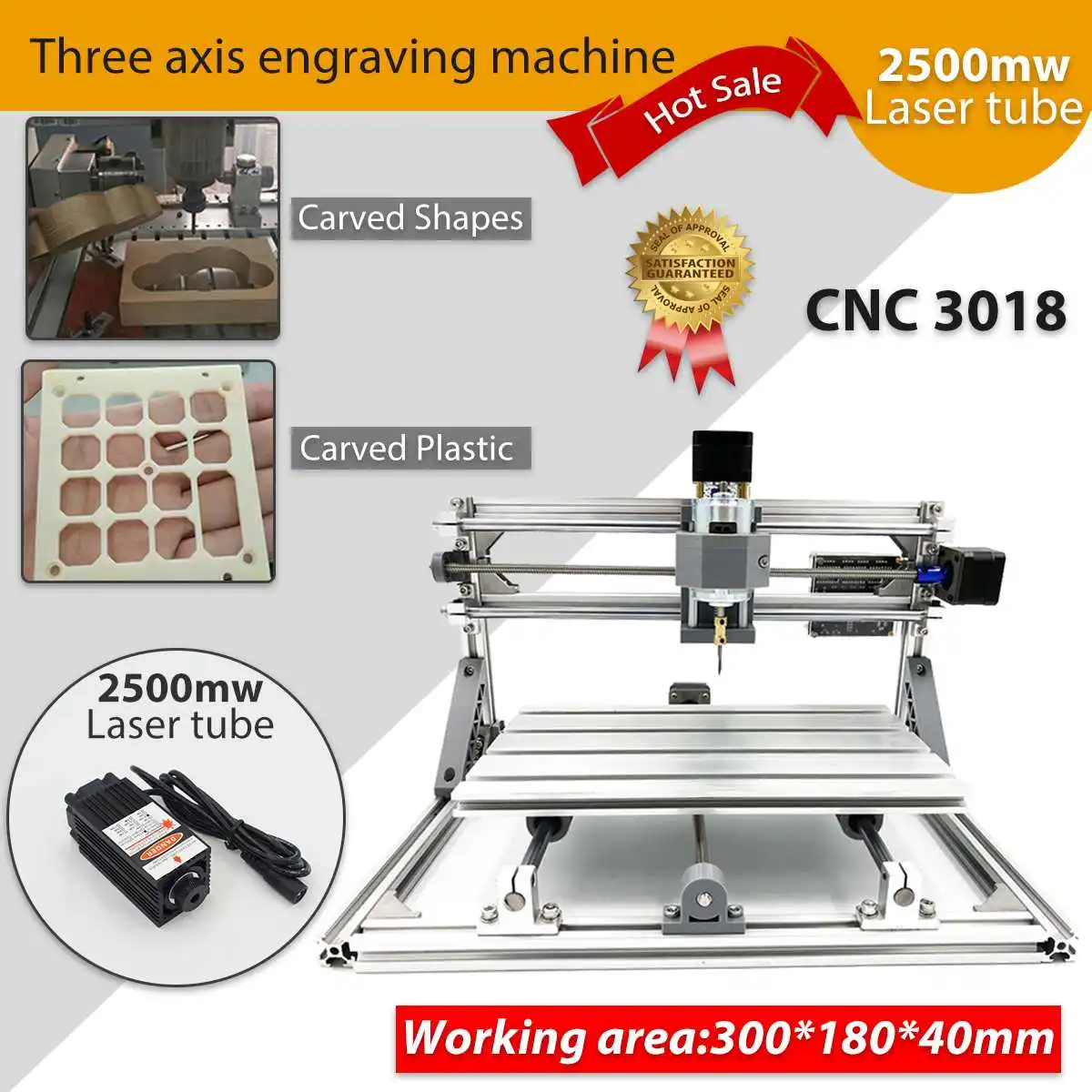 

CNC DIY 3018 Wood Router KIt 3 Axis pcb Milling Machine Engraving Machine 2500mw