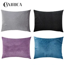 CANIRICA Cushion Cover Gray Throw Pillows Cover 45x45cm Velvet Pillowcase Home Decoration Funda Cojin For Sofa Living Room Decor CANIRICA Cushion Cover Gray Throw Pillows Cover 45x45cm Velvet Pillowcase Home Decoration Funda Cojin For Sofa Living Room Decor