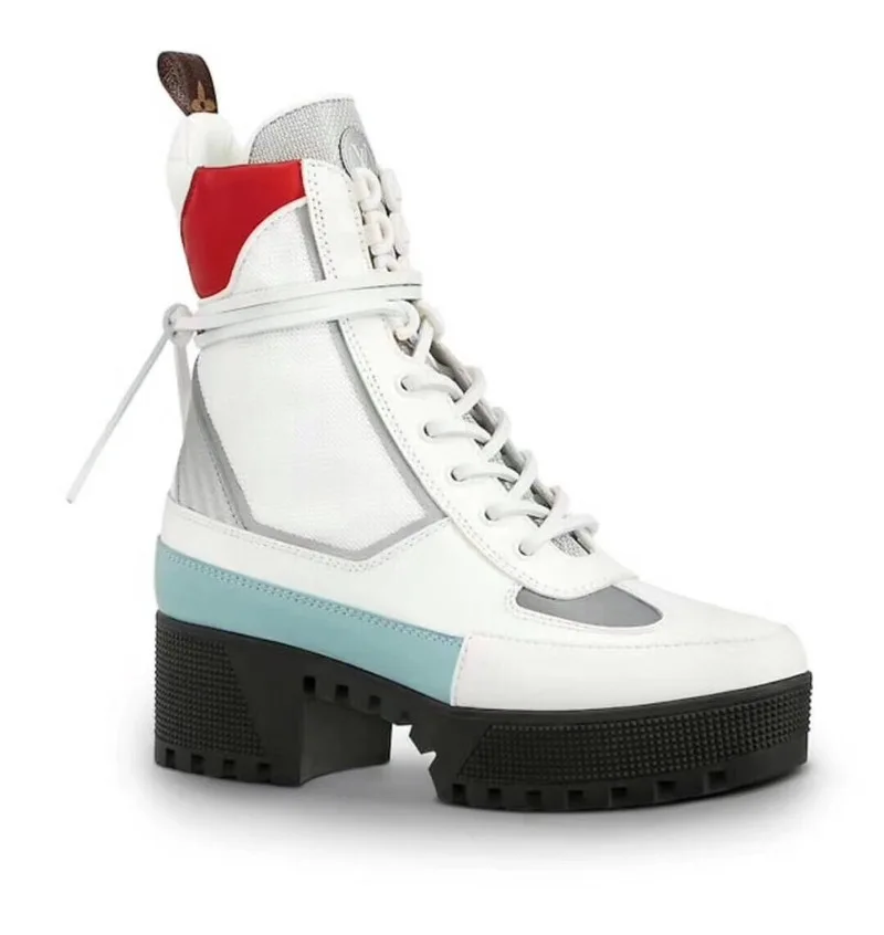 

Genuine Leather Black Cowhide Ankle Boots Womens Shoes Fashion Bronze Buckles and Ribbons Women Winter Luxury Shoes Lady Boots