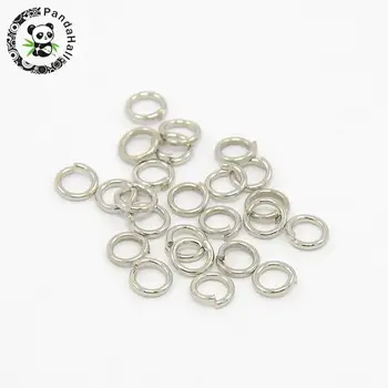 

Iron Iron Jump Rings, Close but Unsoldered, Platinum Color, 4x0.7mm, about 300pcs/10g