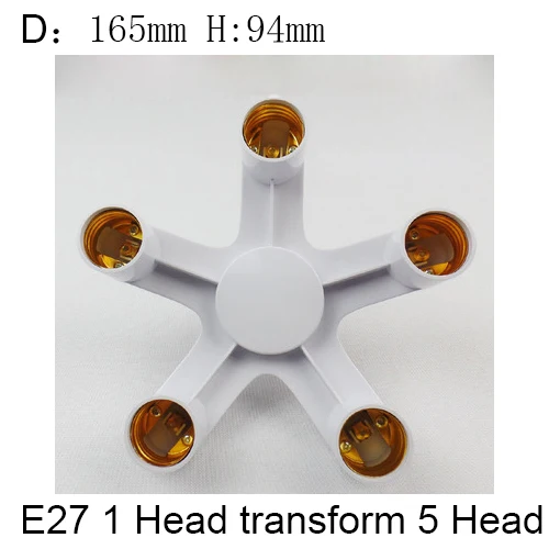 Гибкий E27 для E27 E14 для E27 основание светильника 18 см 28 см 38 см 48 см 58 см расширение светло патроны для от 1 до 3/4/5 E27 основание светильника - Цвет: 1 to 5 Head E27