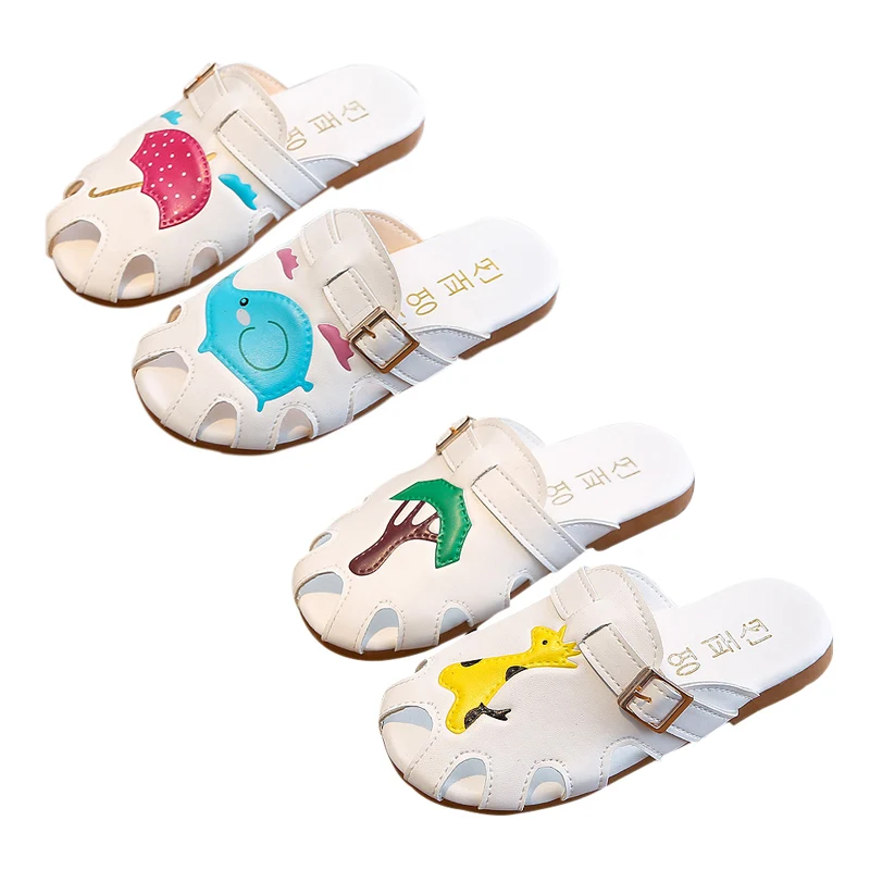 

New Cute Kids Girl Cartoon Slippers Summer Children Beach Water Flip Flops Indoor Home Shoes Kids Outdoor Sandals 4-10T