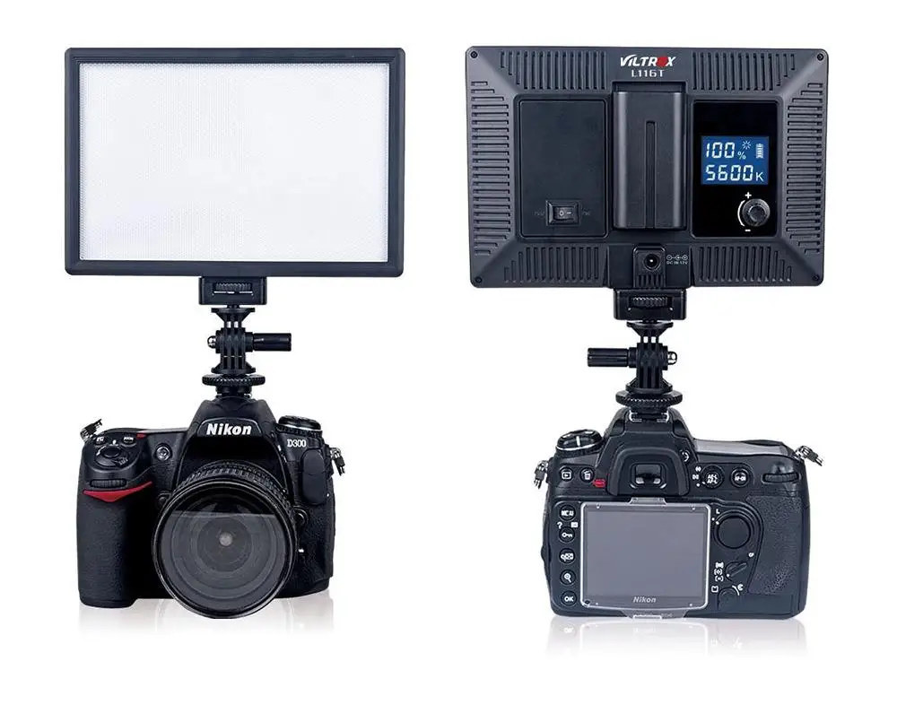 Viltrox L116T светодиодный видео светильник ультра тонкий ЖК дисплей Bi Цвет и