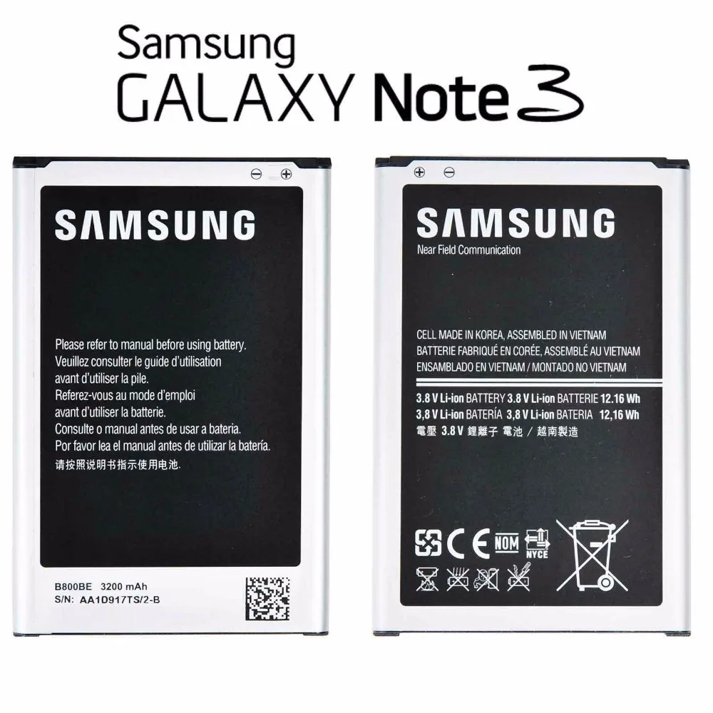 Для samsung Galaxy Note 3 III 3200 мАч батарея для Galaxy GT-N9000 N9005 B800BC B800BE N900A/P/T/V функция NFC