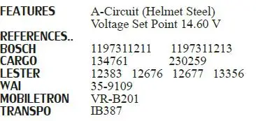 Генератор Напряжение регулятор 13410900/04-061 1197311533 1197311541 1197311556 134761 230259 CRE10106AS CQ1010010 CQ1010253