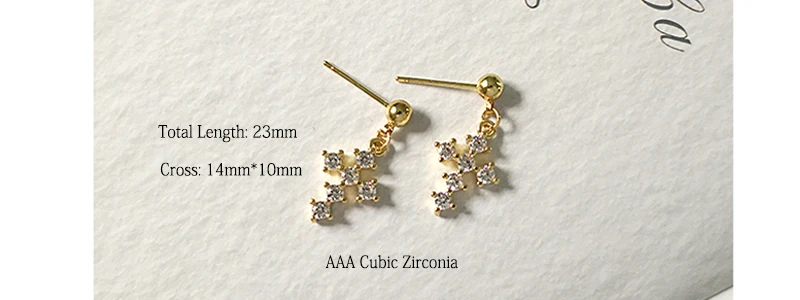 Peri'sBox Eight-Pointed Star Dainty CZ Huggie Hoop Earrings for Women Cubic Zirconia Cross Pendant Earrings Charm Hoops