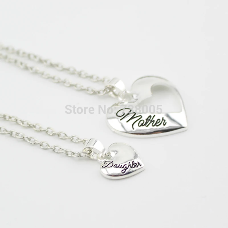 Ожерелье с кулоном Мама и дочь вырезами 2 шт. 1 Набор|fashion necklace|necklace fashionnecklace wholesale |