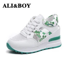 Женские открытые летние Повседневный сетчатый дышащий женские туфли на танкетке модные сандалии на платформе спортивная обувь кроссовки