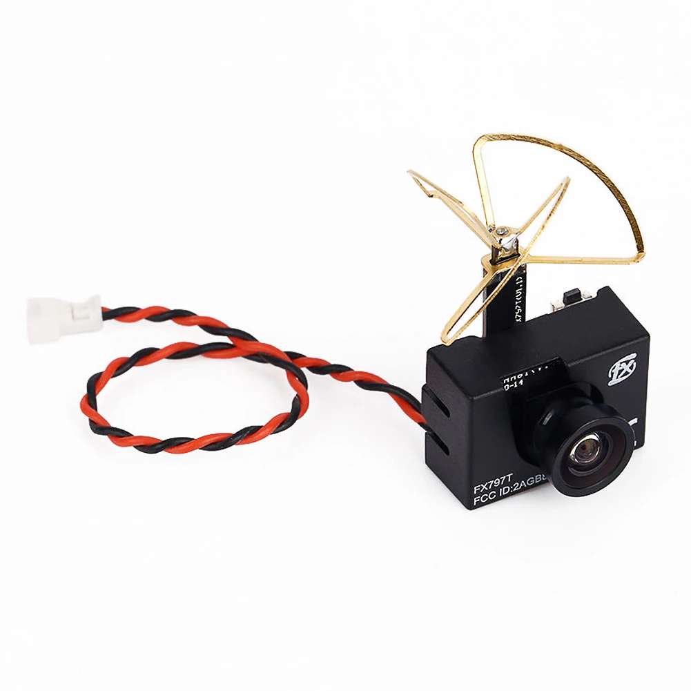 

5.8G 25mW 40 Channel 120 Degree Viewing Angle AV Transmitter With 600 TVL Camera Soft Antenna Remote Control Parts