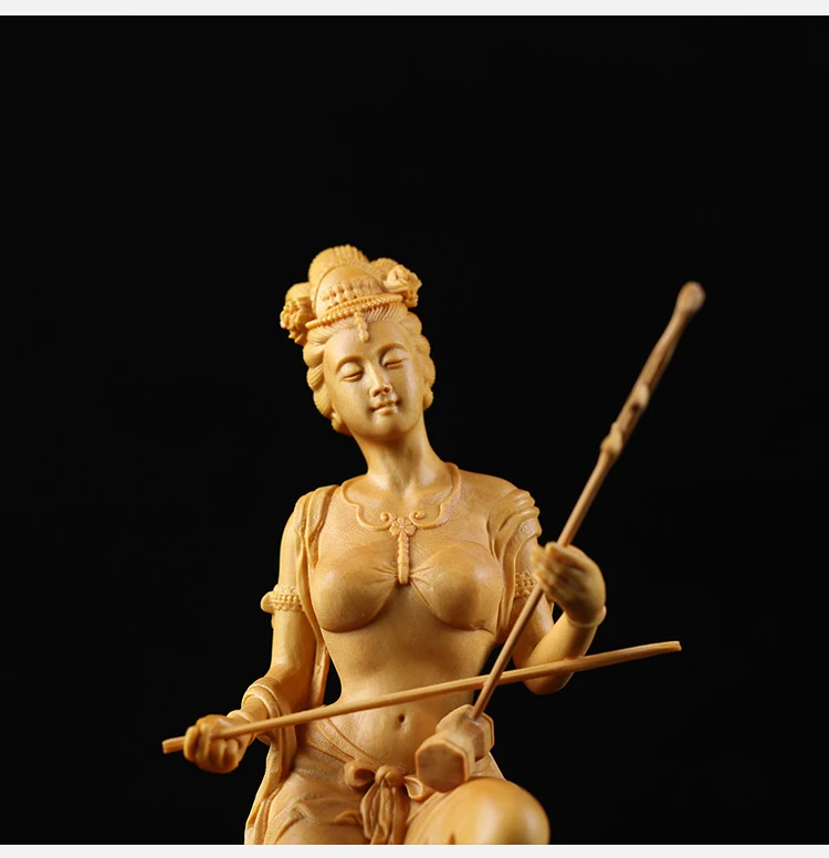 CCZHIDAO Восточная классическая китайская скрипка erhu красота фигура женщины домашний декор дерево ремесло статуя статуи для украшения