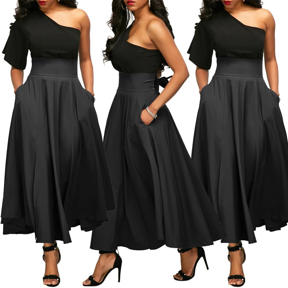 New Arrival Black Fashion Women Empire Waistline Skirts S XXL Plus Szie