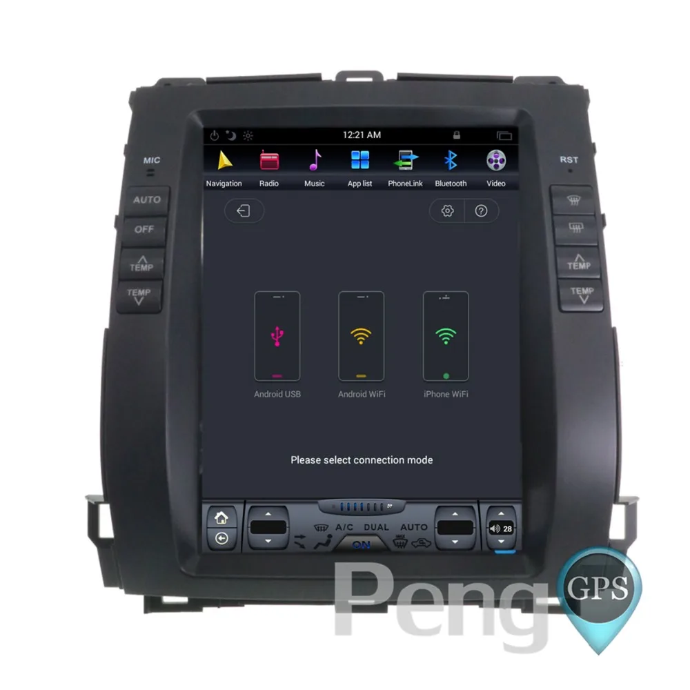 Android 7,1 Автомобильный GPS навигатор dvd-плеер для Toyota Land Cruiser Prado 120 2002-2009/Lexus GX470 Tesla стиль 10," IPS экран