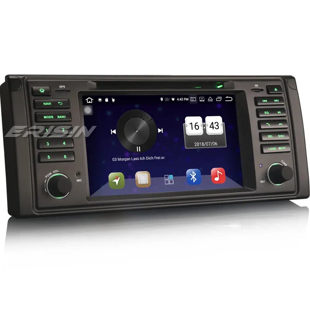 Flash Deal Erisin ES7339B 2 din Android 8.0 Octa Core 4GB RAM Car DVD GPS DAB for BMW 5er E39 E53 X5 M5 GPS Radio BT 1