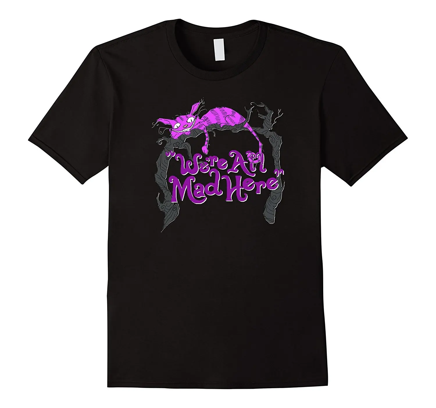 We're All Mad Here Cheshire Cat Tree Branch T Shirt Free