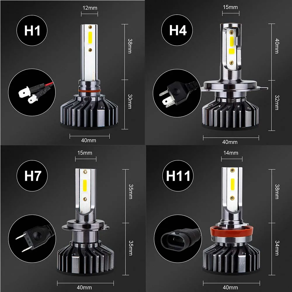 H7 H4 светодиодные фары лампы H11 света автомобилей мини Canbus COB 72 W 8000LM H1 9005 9006 H8 H9 6000 K Привет авто LED ч 7 H 11 лампы H4 6500 K