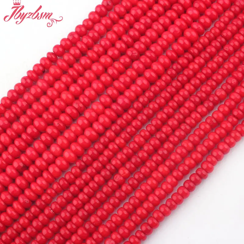 

2x4,3x5mm Natural Rondelle Red Coral Gem Stone Beads Strand 15" For DIY Necklace Bracelet Jewelry Making,Wholesale Free Shipping