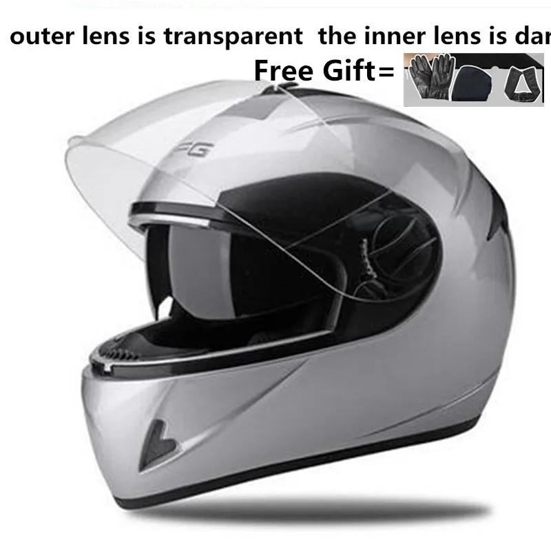 double lens off-road helmets downhill racing mountain full face helmet motorcycle moto cross casco casque capacete