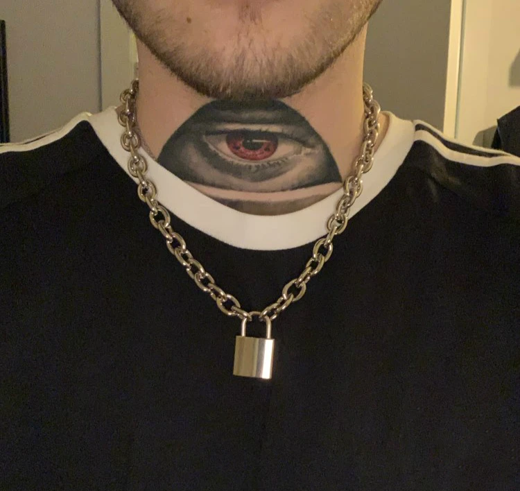 Ручная работа для мужчин женщин цепочка унисекс ожерелье сверхмощный Квадратный замок колье металлический воротник