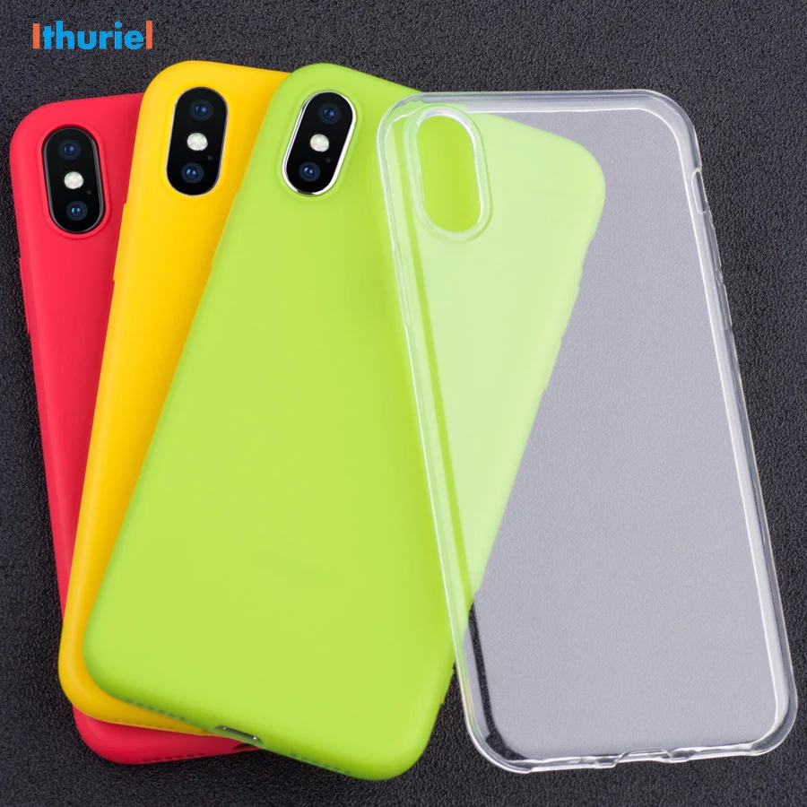 Чехол Ithuriel для iPhone X XR XS Max прозрачный тонкий мягкий цветной чехол из ТПУ iphone 8 7 6s 6