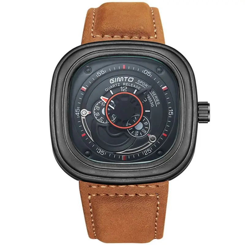 2016 New Design Luxury high quality Watch Men Military Stylish sport Army Business Leather Mens Clock