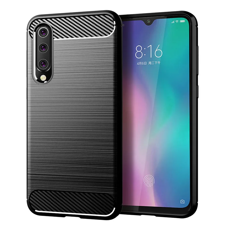 

for xiaomi mi9 se case silicone carbon fiber mobile anti knock shatter resistant cases