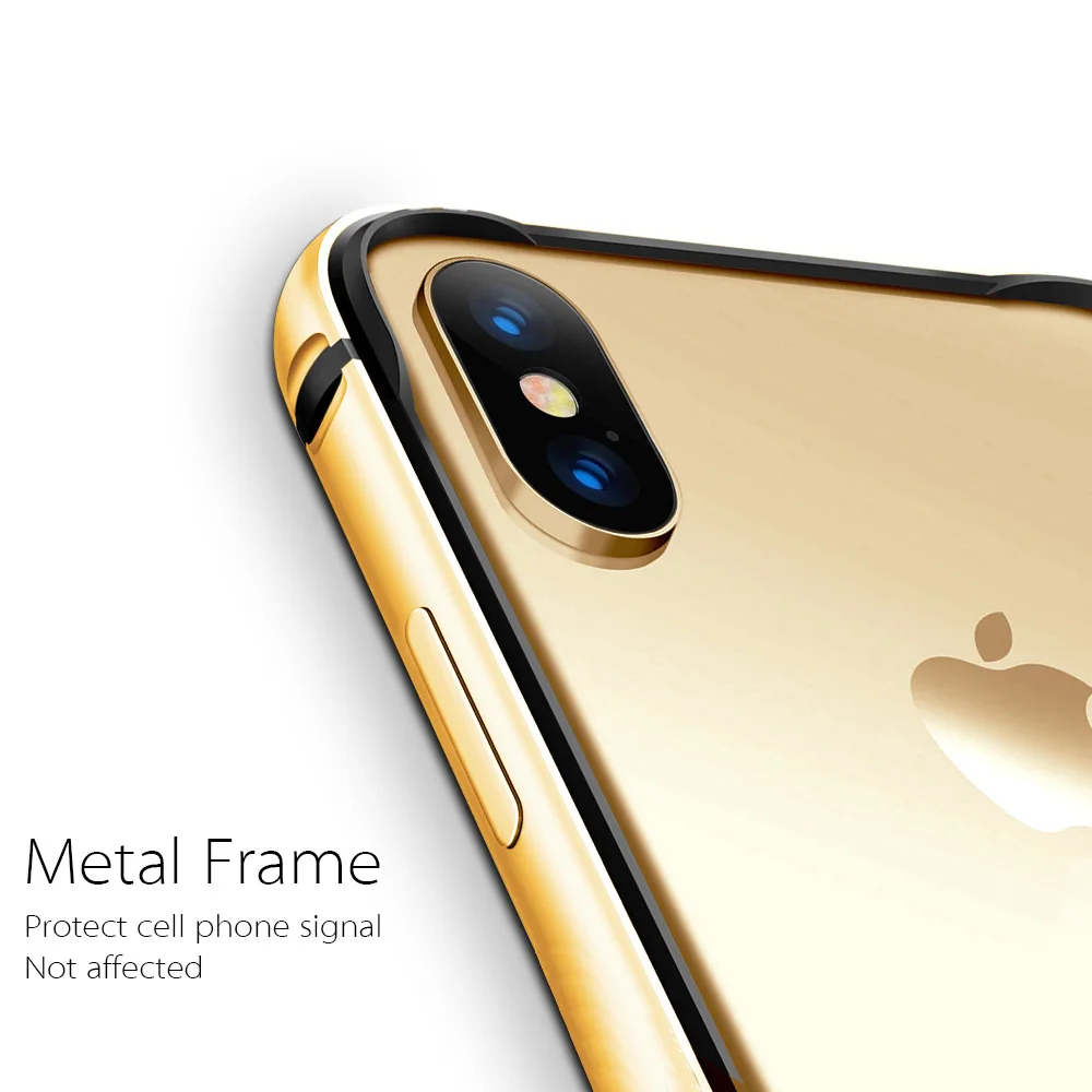 For Apple Iphone Xs Max X Xr Xsmax 11 Pro 13 12 Mini 8 7 Bumper Case Luxury Aluminum Metal Silicone Frame Gold Phone Accessories Phone Case Covers Aliexpress