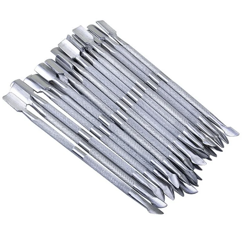 New Nail Art tools Stainless Steel Essential Cuticle 2 Way Spoon Pusher Pedicure Manicure Gift / by DHL 200pcs | Красота и здоровье